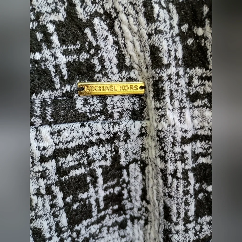 Michael Kors Stylish Black and White Women's Wide Legged Pants_XL